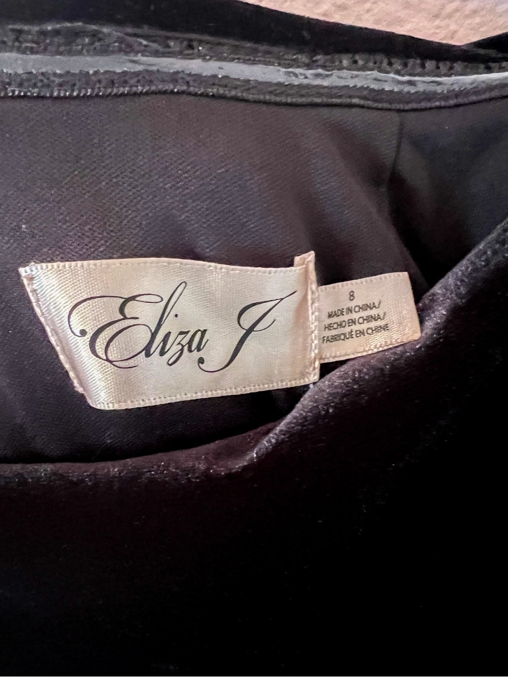 Eliza J Size 8 Black & Gold Metallic Floral Off-Shoulder Formal Dress w/ Pockets - Picture 7 of 10